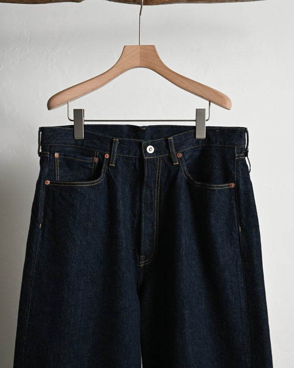 5POCKT BAGGY PANTS, raw denim, indigo