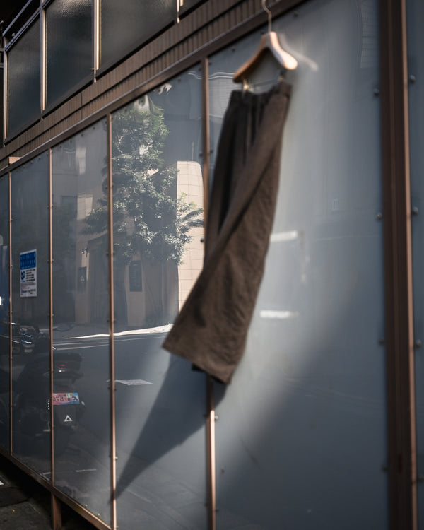 BAGGY EASY PANTS, max high count hemp, brown