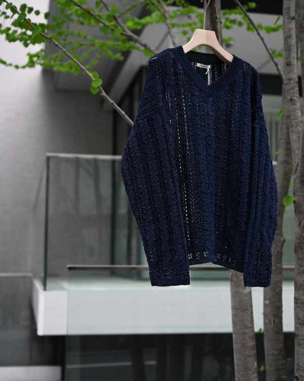 Ex. Mesh V Neck Sweater