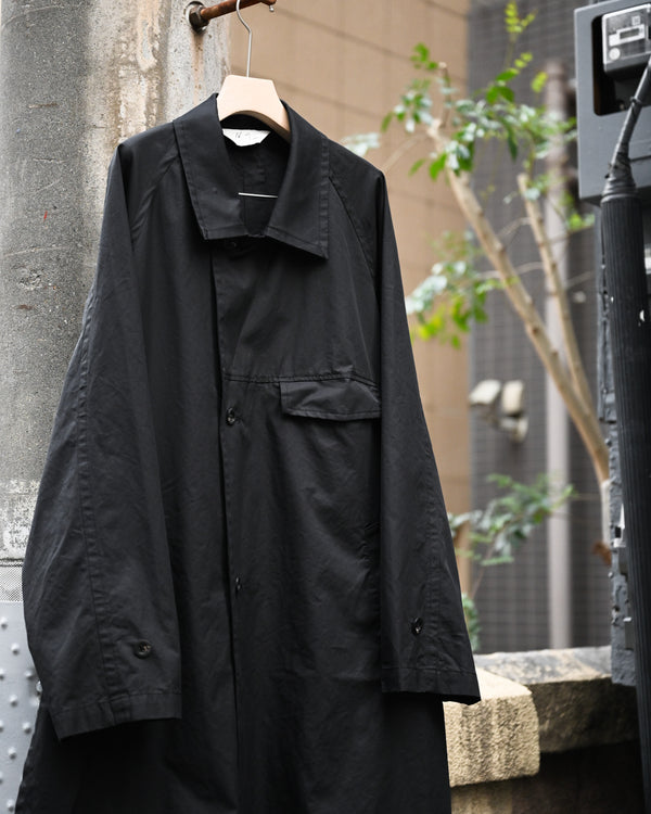 SINGLE BREASTED COLLAR COAT, black