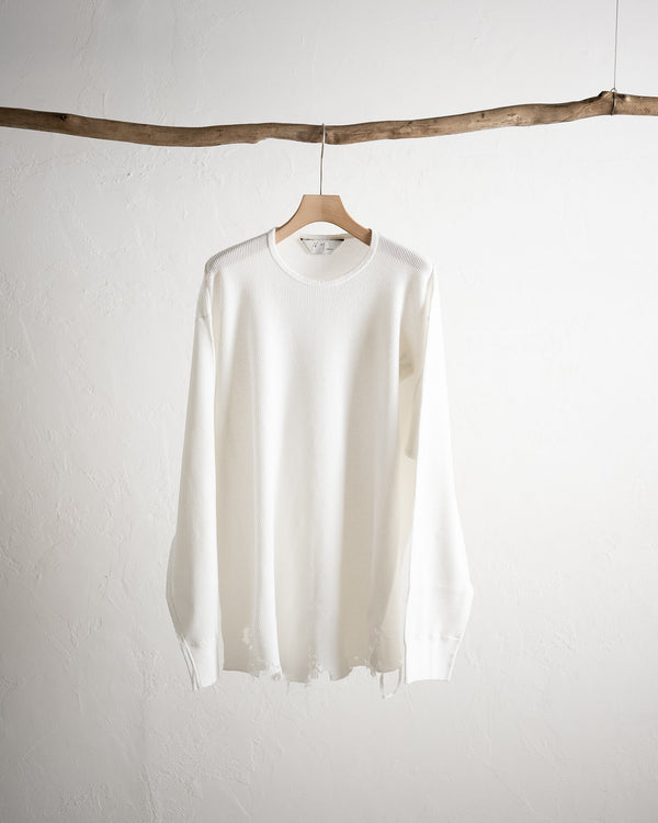 DAMAGE WAFFLE CREW LS, 3 colors