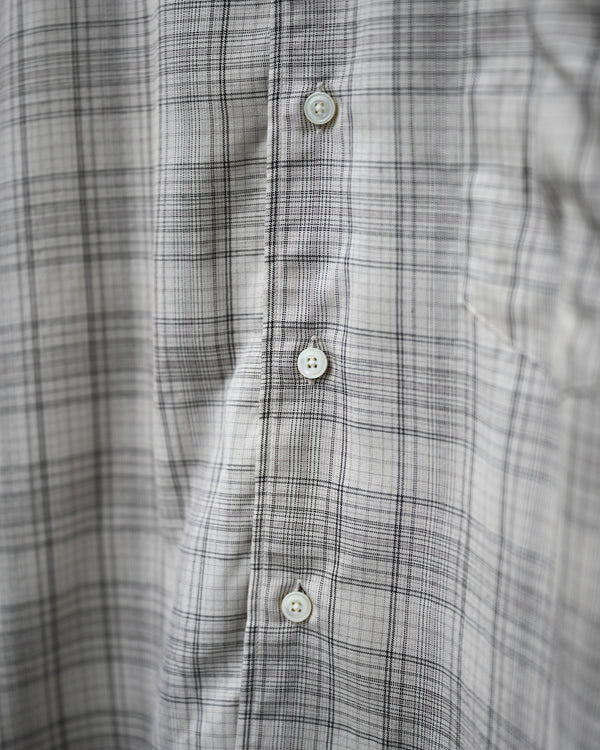 AGING RAYON CHECK SHIRT, beige