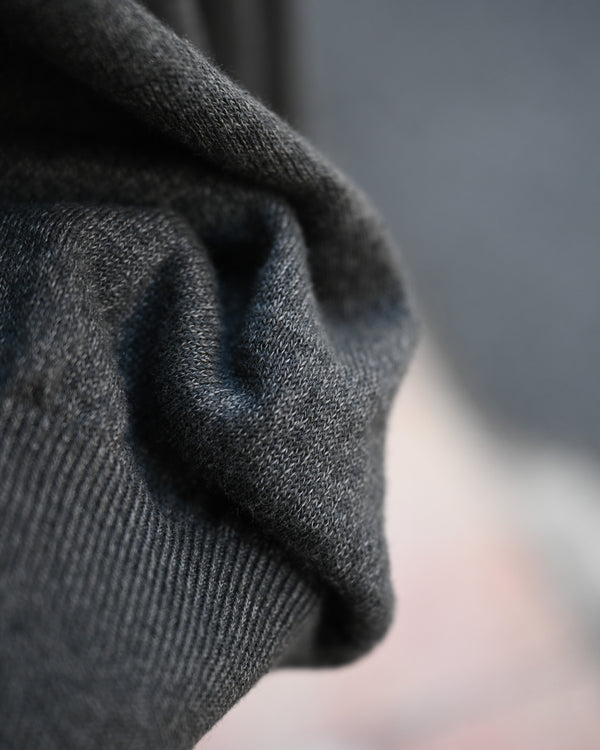 SILK LINEN V L/S, charcoal