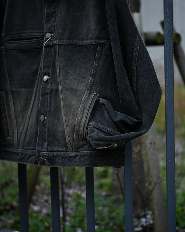 coffee black denim jacket, dstryd