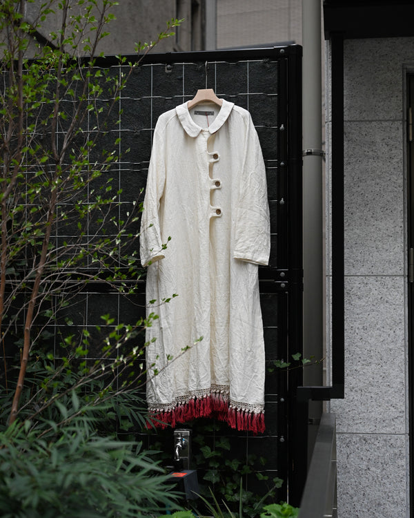 PULLOVER DRESS-white, canvas linen