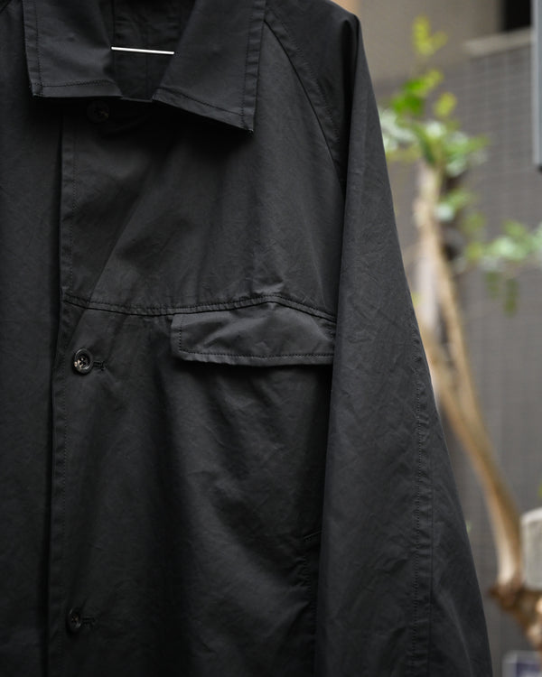 SINGLE BREASTED COLLAR COAT, black