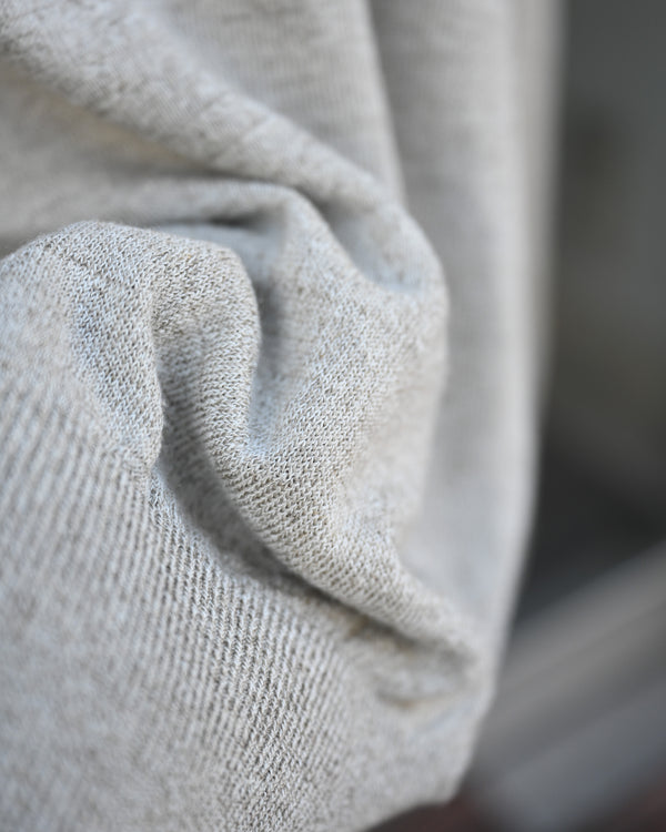 SILK LINEN V L/S, white sand