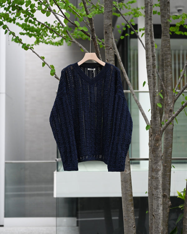 Ex. Mesh V Neck Sweater