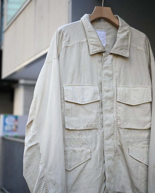 AGING FIELD JACKET, white