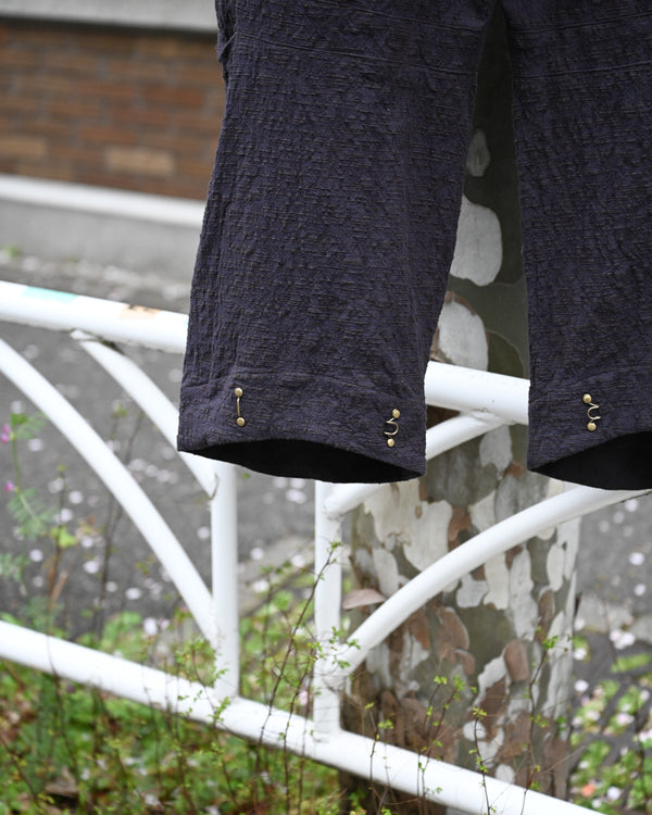 HOOK PANTS, slub yarn dobby cloth