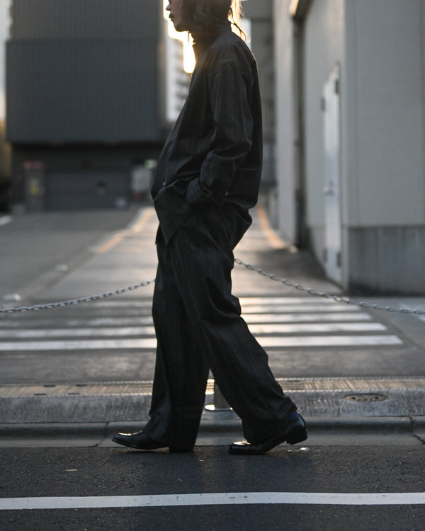 ex. MADRAS STRIPE BIG SHIRT LS