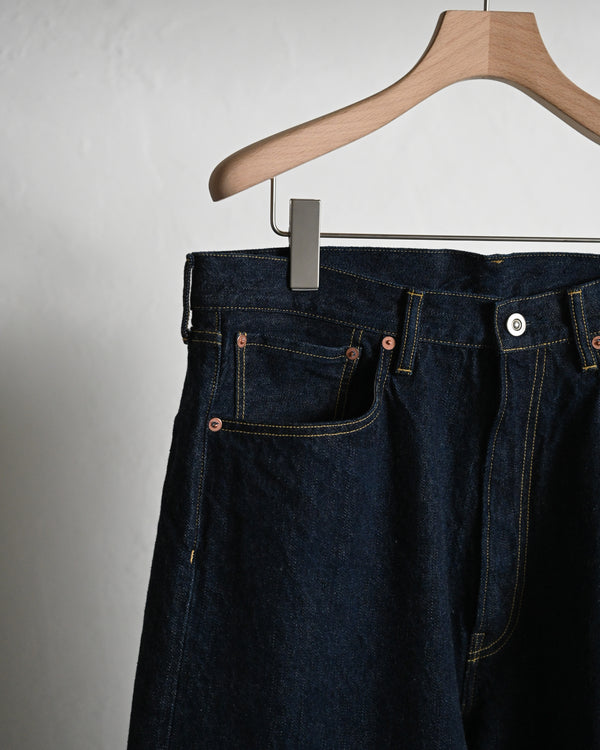 5POCKT BAGGY PANTS, raw denim, indigo
