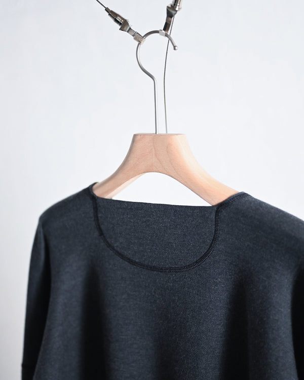 CASHMERE INTERLOCK CREW NECK LONG SLEEVE