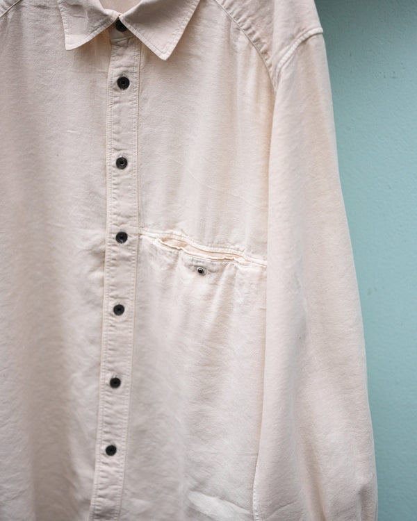 L/S NEP BOXY SHIRT, d.white