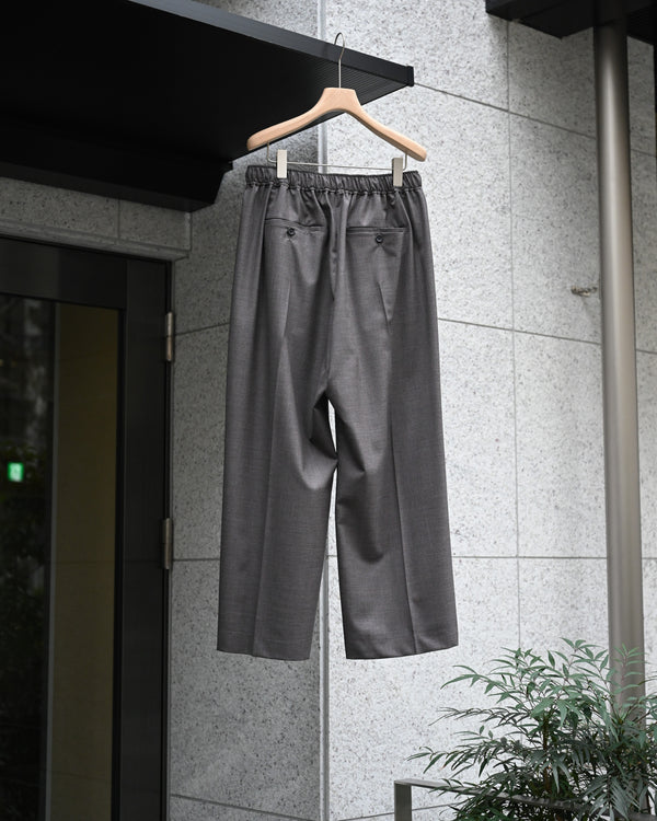 WOOL EXTRA WIDE TROUSERS, dark brown