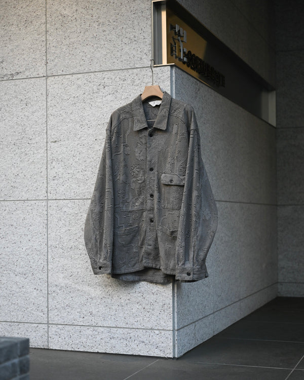 AGING LACE WORK SHIRT, gray