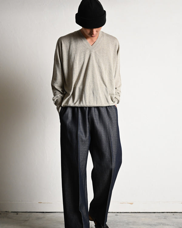 SILK LINEN V L/S, white sand