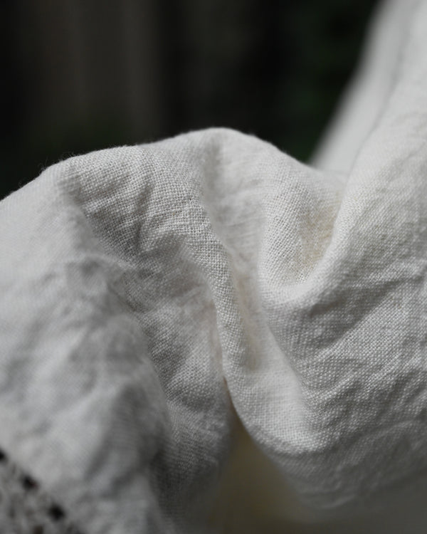 PULLOVER DRESS-white, canvas linen