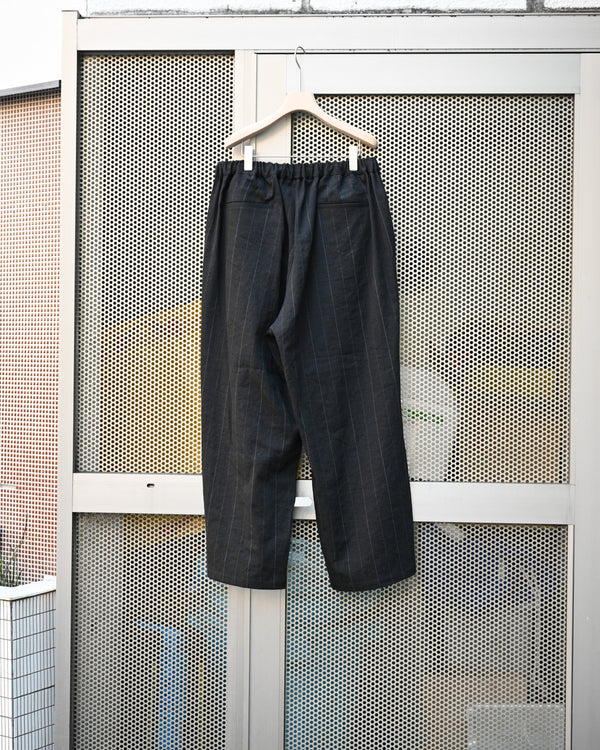 BAGGY EASY PANTS, linen×cotton×silk, stripe