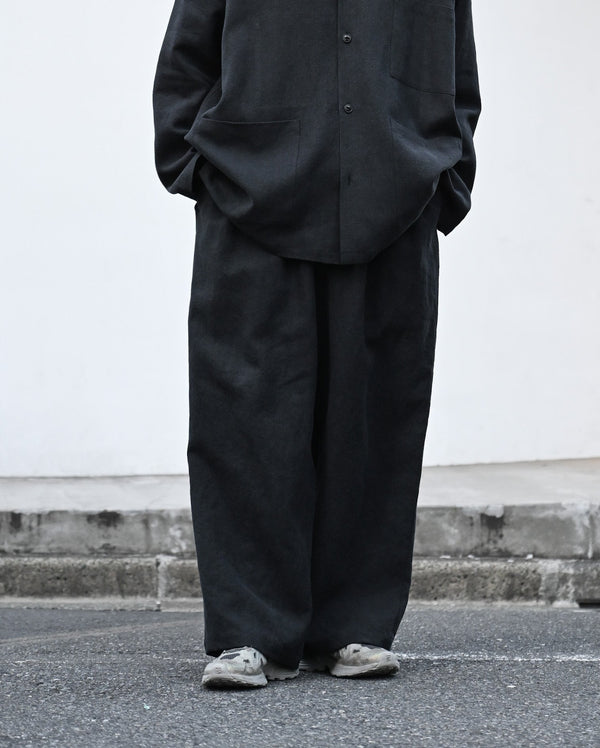 BAGGY EASY PANTS, max high count hemp, black