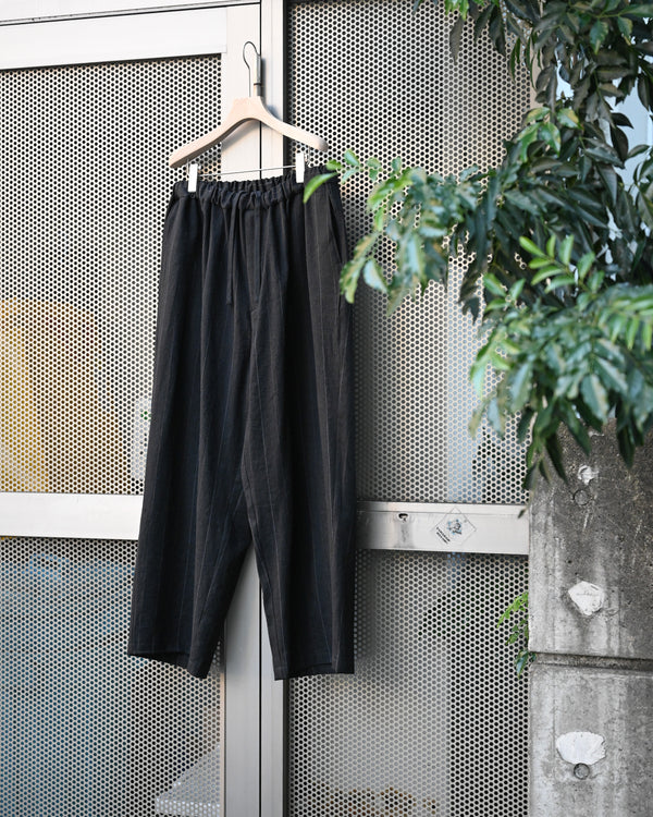 BAGGY EASY PANTS, linen×cotton×silk, stripe