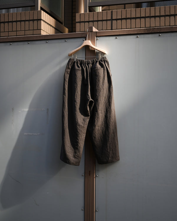 BAGGY EASY PANTS, max high count hemp, brown