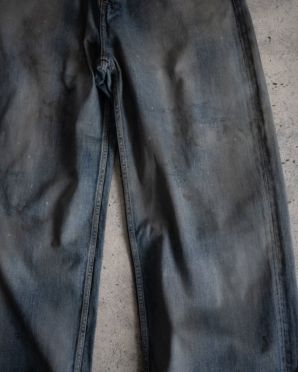 STRAIGHT WIDE DENIM PANTS