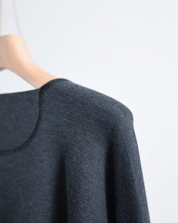 CASHMERE INTERLOCK CREW NECK LONG SLEEVE