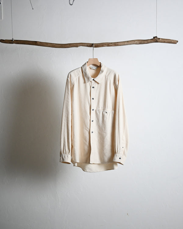 L/S NEP BOXY SHIRT, d.white