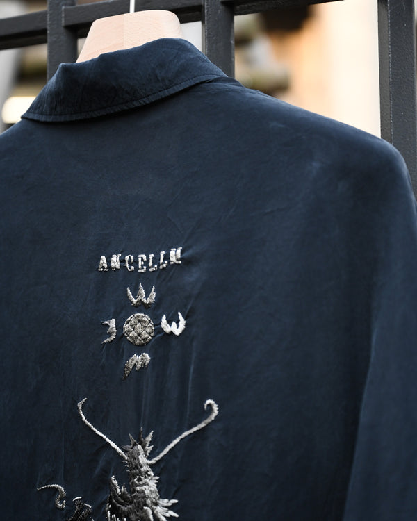 EMBROIDERED SOUVENIR SHIRT, navy