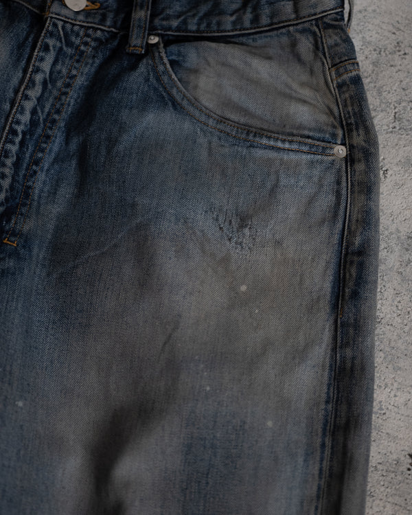 STRAIGHT WIDE DENIM PANTS