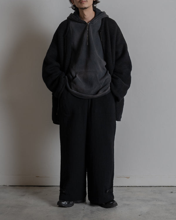 [予約商品]Slub yarn knit coat Ex. solid black