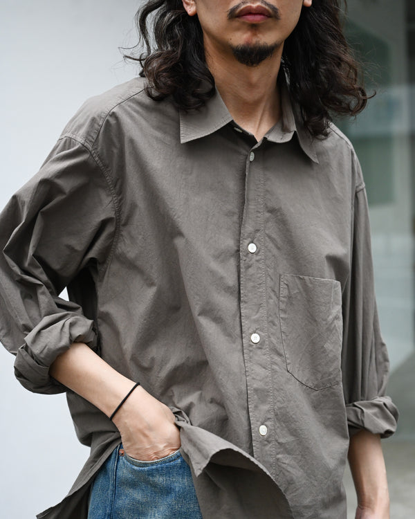SHRINK OVER SHIRT, d.brown