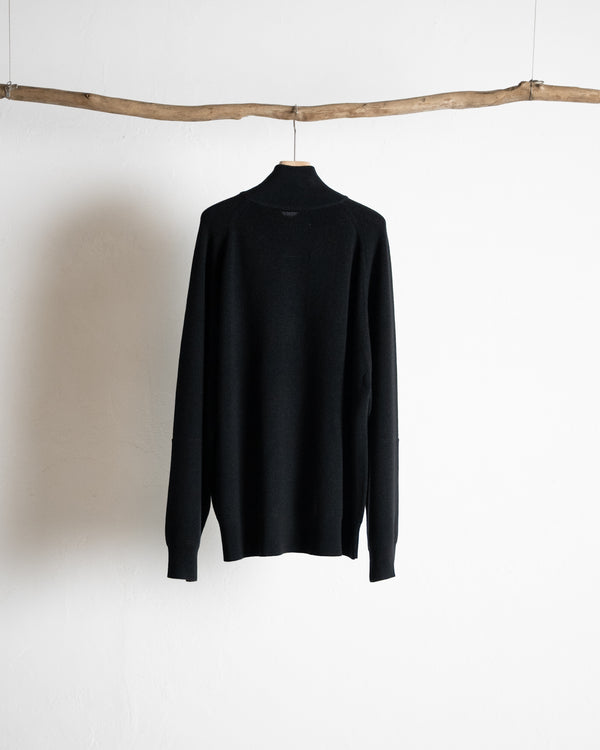 120'S WOOL HALF ZIP KNIT