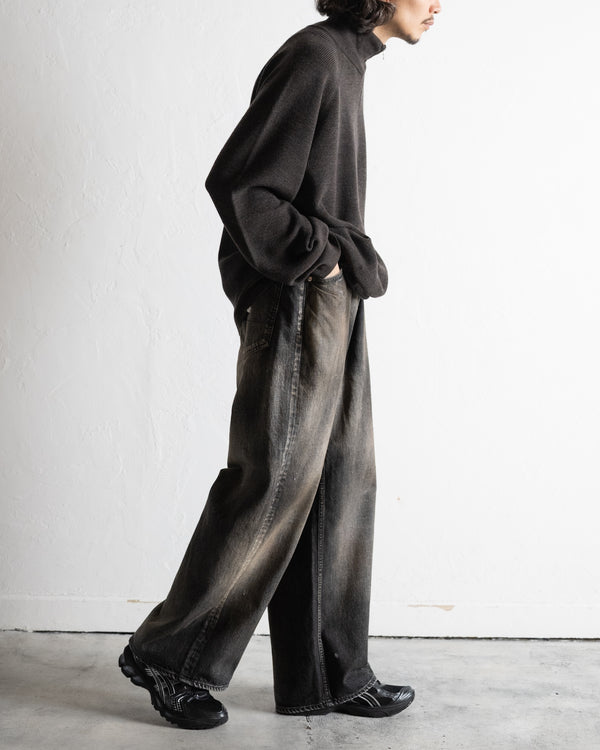 120'S WOOL HALF ZIP KNIT