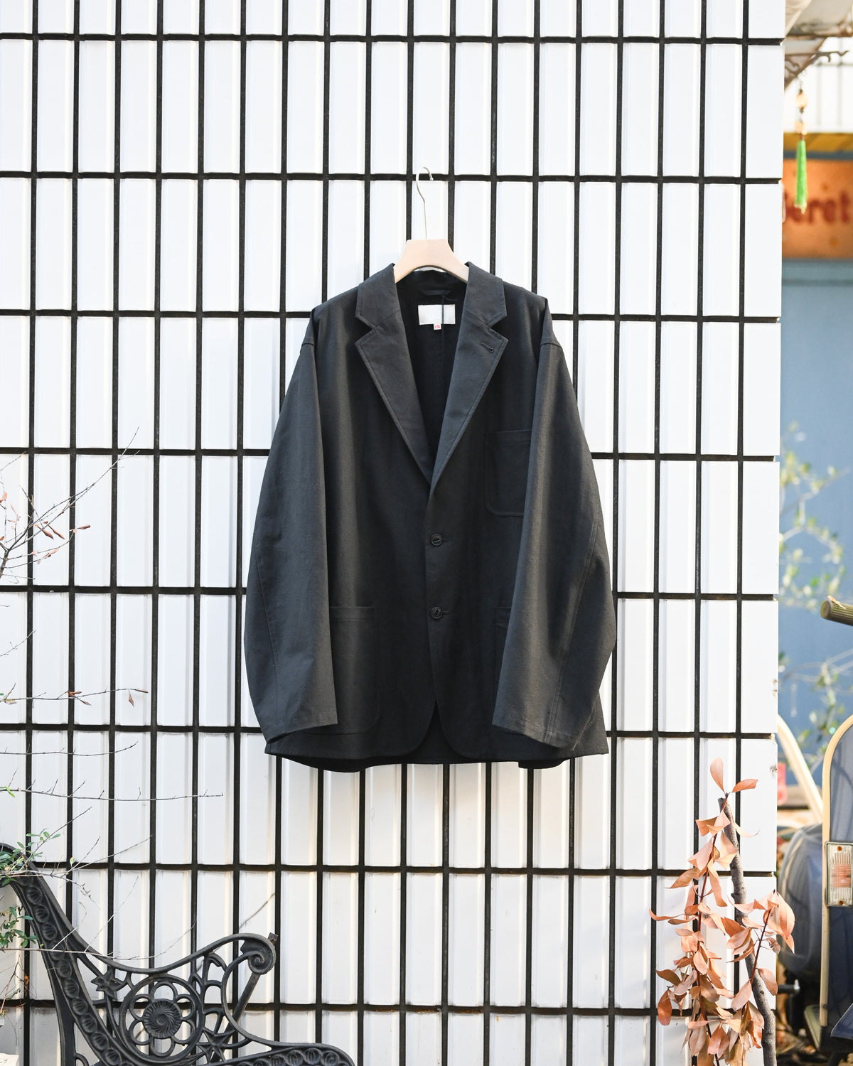 2B JACKET, silk nep serge – coelacanth