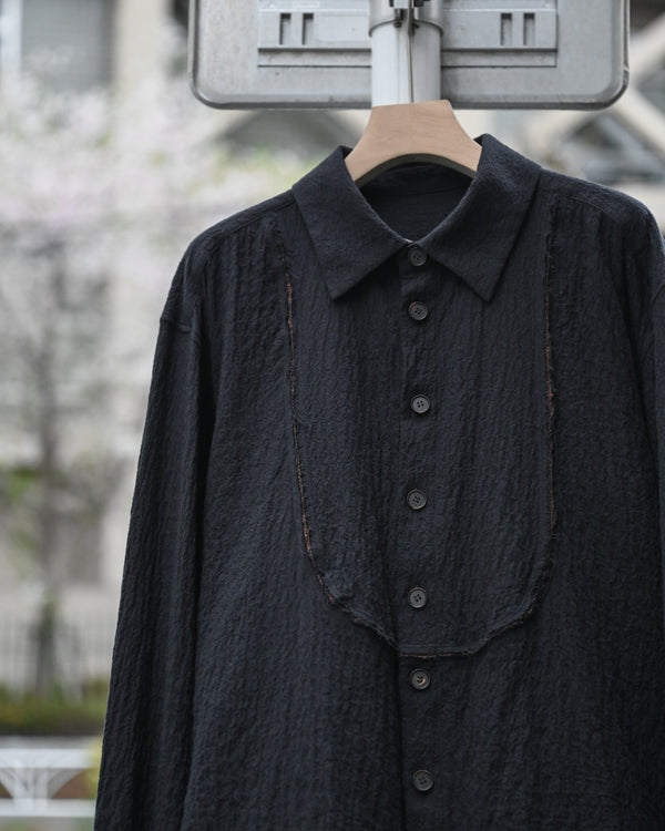 BIB FRONT SHIRT, shirring lawn