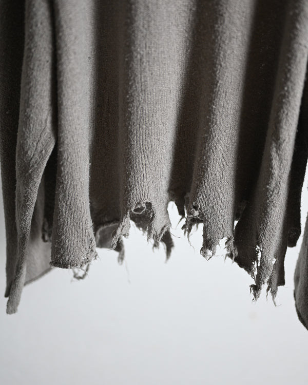 DAMAGE SILK UVNECK KINT, greige