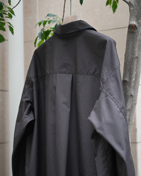 HIGH COUNT COTTON FRAYED OVER SHIRT