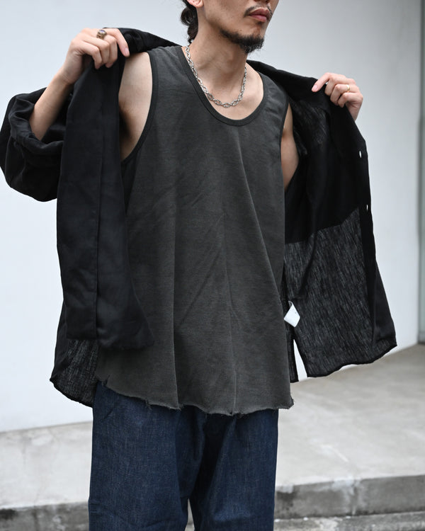 UNEVENNESS TANK TOP, black