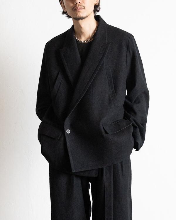 DOUBLE TAILORED JACKET, BLACK