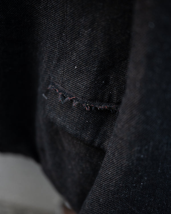 A-LINE TAILORED JACKET, charcoal brown mixed color kasuri