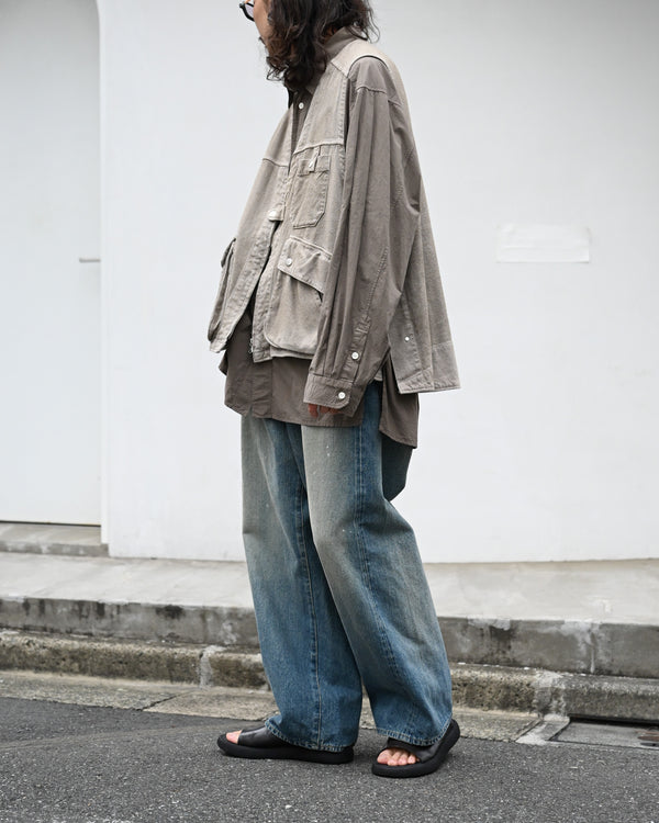 SHRINK OVER SHIRT, d.brown