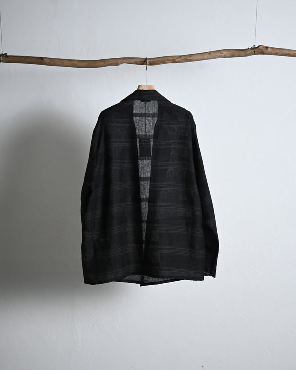 MULTI STRIPED OVER SH-JKT, black