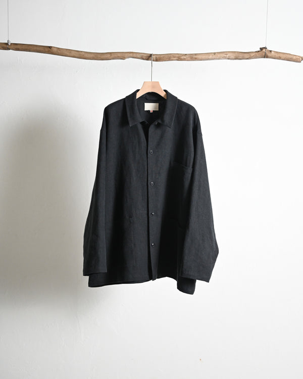 WORK SHIRT, max high count hemp, black