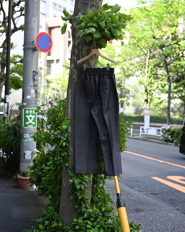 WASHI PAPER WOOL TWILL WIDE TROUSERS
