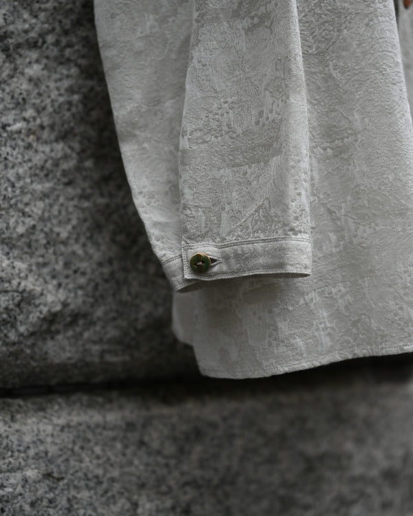 Ethnic crew neck shirt, Flower jacquard