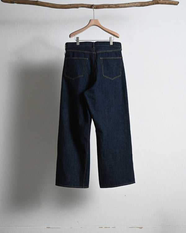 5POCKT BAGGY PANTS, raw denim, indigo