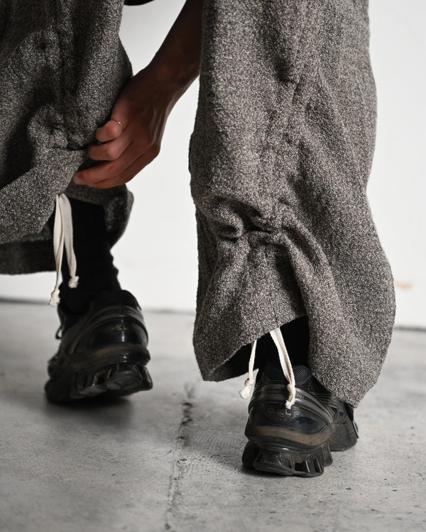 BAGGY PANTS, special twisted yarn fabrics