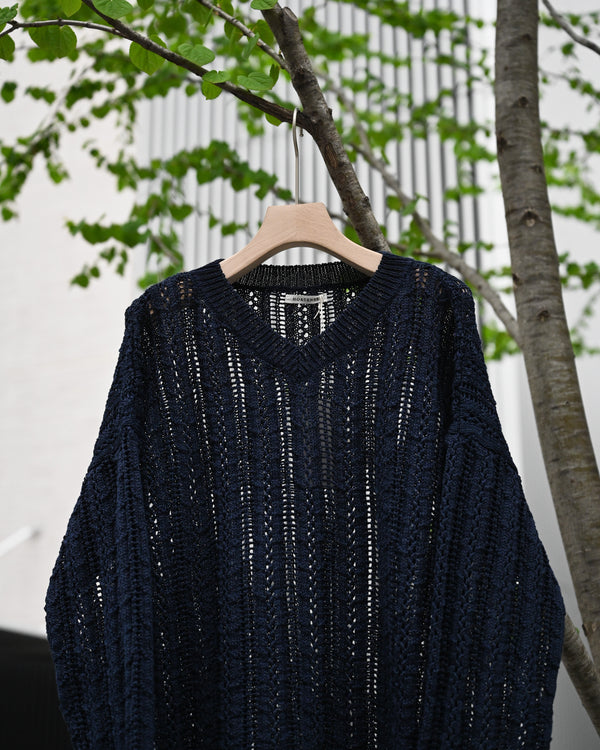 Ex. Mesh V Neck Sweater